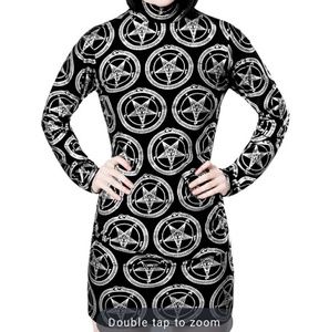 Killstar Baphomet Silver Pentacle Minidress